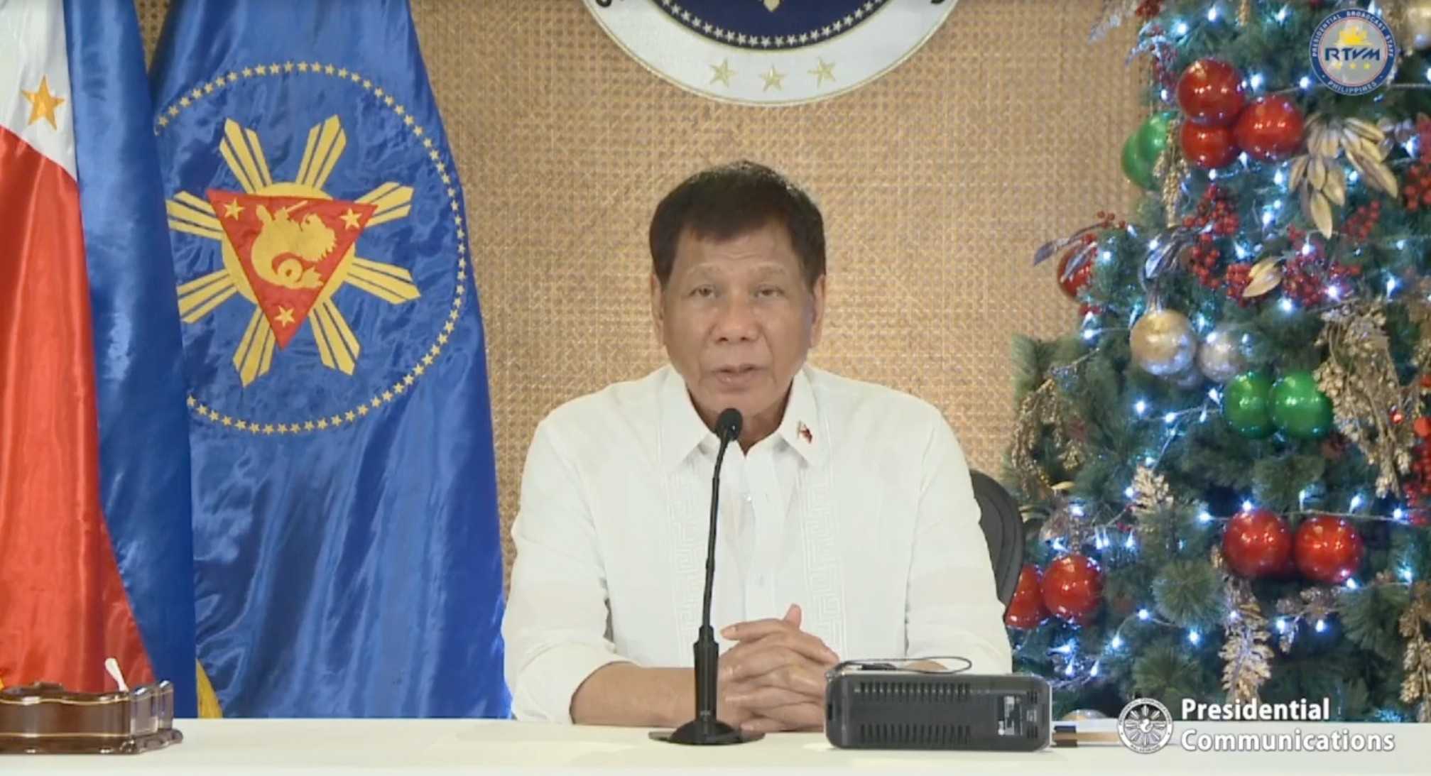 Prez Duterte calls for stronger faith, hope this Christmas amid COVID-19, 'Odette'